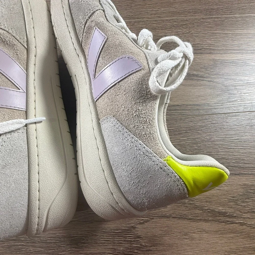 Veja V-10 Suede Multicolor Sable Sneakers Lifestyle Casual Laces Size 11 Low Top - Picture 15 of 16